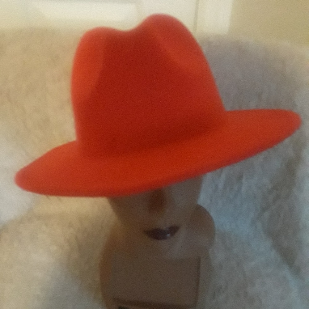 Red Fedora Hat - Picture 2 of 2